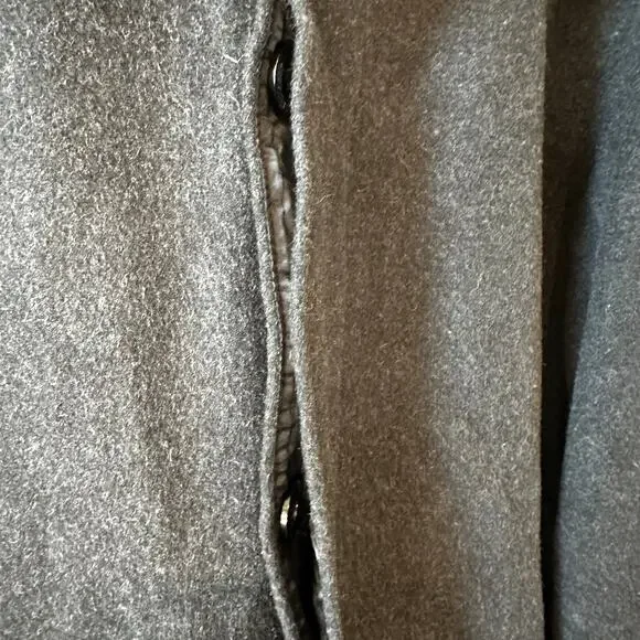 Claiborne Outerwear Men’s Italian Wool Blend Coat Overcoat Jacket Black Large